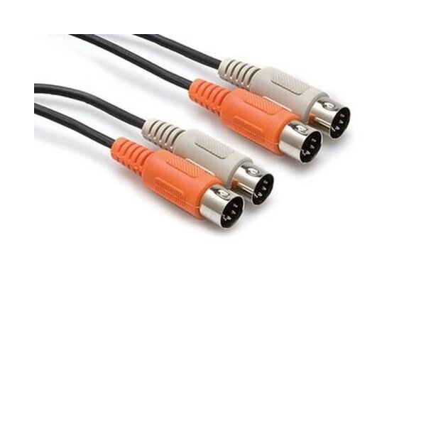 Çift 5-pin DIN (M) <-> 5-pin DIN (M) MIDI kablosu, 4 metre. MID-204 - Hosa
