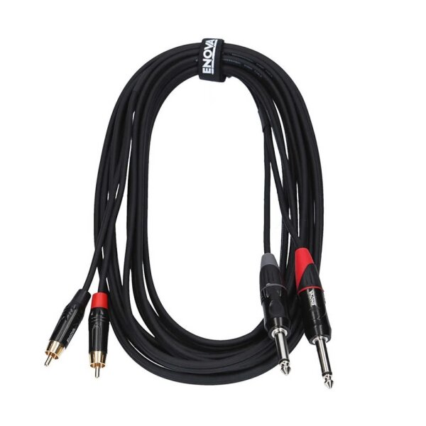 Çift RCA - Çift TS 6.3 mm 3 Metre Kablo - ENOVA