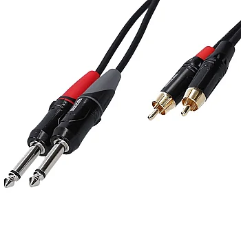 Çift RCA - Çift TS 6.3 mm 3 Metre Kablo - 2