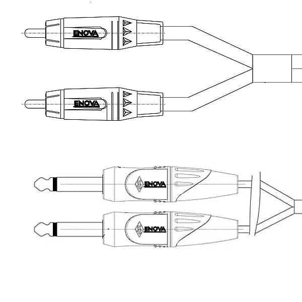 Çift RCA - Çift TS 6.3 mm 3 Metre Kablo - 4