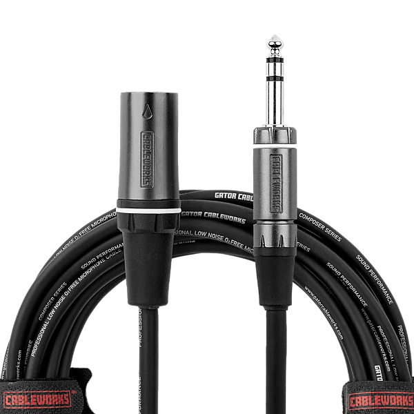 XLR Erkek - 6,35 mm TRS Erkek Kablo | Composer Serisi 3,05 m (10 ft) | GCWC-XLR-10MTRS - 6