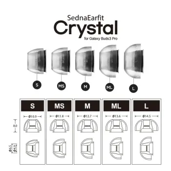 Crystal for Galaxy Buds 3 Pro Smoky Black (L) 2 Çift - 2