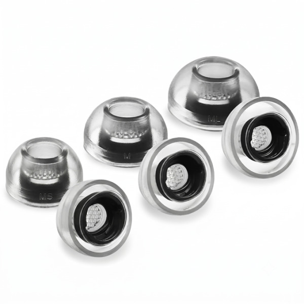 Crystal for Galaxy Buds 3 Pro Smoky Black (MS/M/ML) 3 Çift - 1