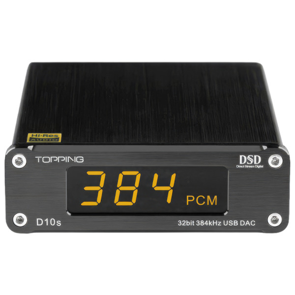 D10S DAC USB 32bit/384kHz DSD 256 XMOS U208 ES9038Q2M | Black - 2
