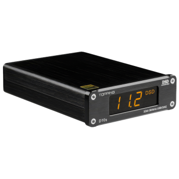 D10S DAC USB 32bit/384kHz DSD 256 XMOS U208 ES9038Q2M | Black - Topping Audio
