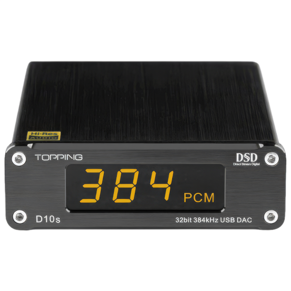 D10S DAC USB 32bit/384kHz DSD 256 XMOS U208 ES9038Q2M | Black - 2