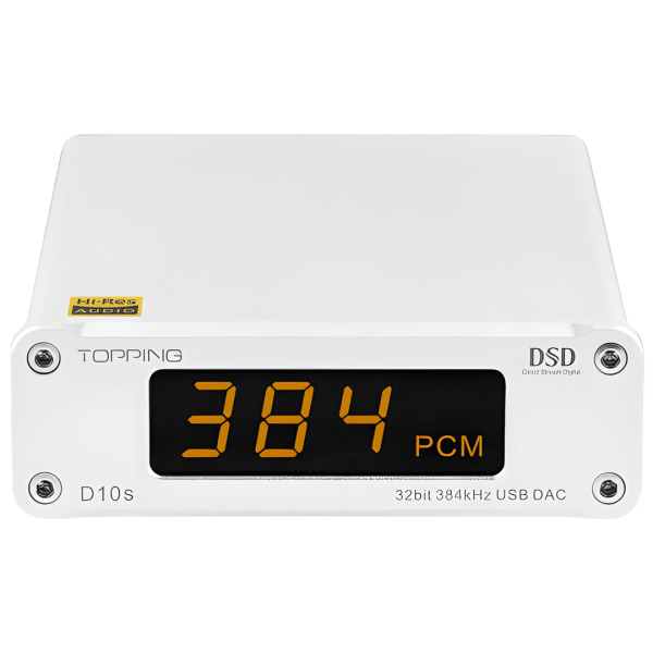 D10S DAC USB 32bit/384kHz DSD 256 XMOS U208 ES9038Q2M | Silver - 2