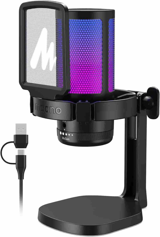 DGM20 GamerWave Condenser USB Gaming RGB Mikrofon - 1