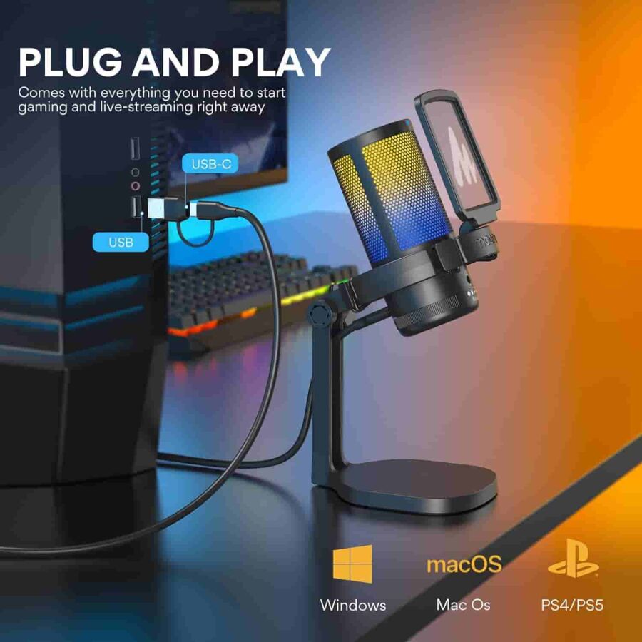 DGM20 GamerWave Condenser USB Gaming RGB Mikrofon - 3