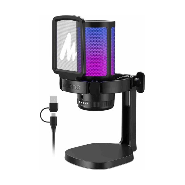 DGM20 GamerWave Condenser USB Gaming RGB Mikrofon - 1