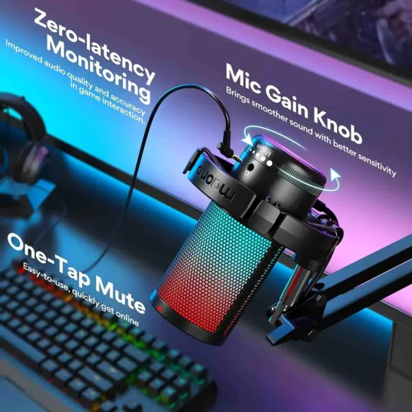 DGM20S Gamerwave Condenser USB Oyun RGB Mikrofonu - 2