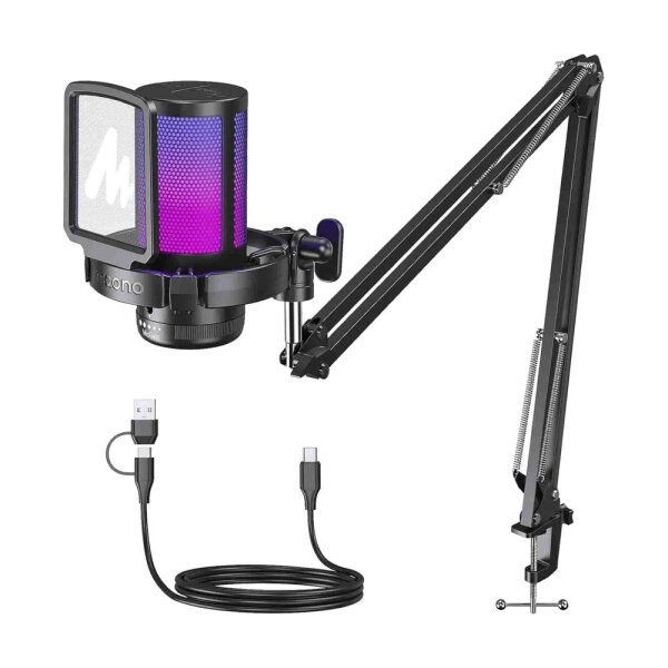 DGM20S Gamerwave Condenser USB Oyun RGB Mikrofonu - 1