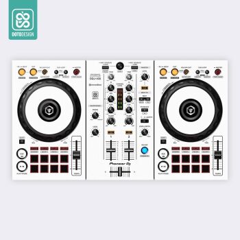 Skin Pioneer DDJ-400 - Koruyucu Kaplama - Beyaz - Doto Design