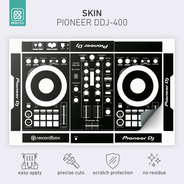 Skin Pioneer DDJ-400 - Koruyucu Kaplama - Siyah - 2
