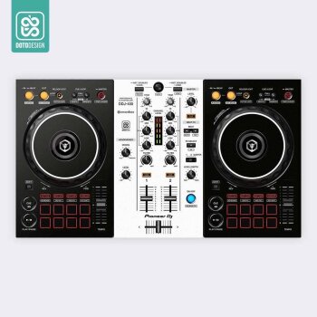 Skin Pioneer DDJ-400 - Koruyucu Kaplama - Syah / Beyaz - Doto Design