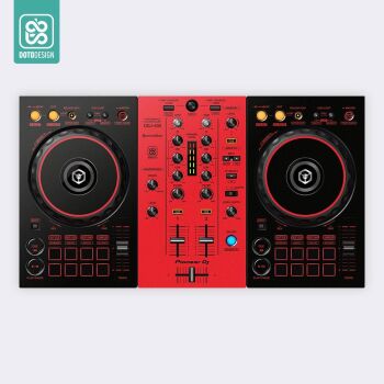 Skin Pioneer DDJ-400 - Koruyucu Kaplama - Kırmızı / Siyah - Doto Design