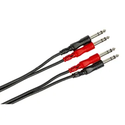 Dual 1-4" TRS (M) - 1-4" TRS (M) Balanslı kablo 1 mt. CSS-201 - 4