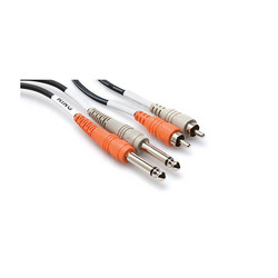Dual 1-4'' TS (M) - RCA (M) Balanssız kablo 1 mt.  CPR-201 - Hosa