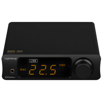 DX3 Pro+ ES9038Q2M Desktop DAC & Headphone Amplifier | Black - Topping Audio