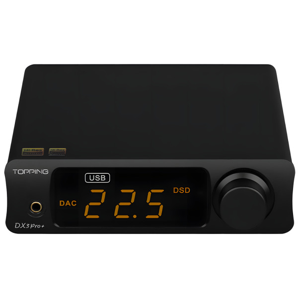 DX3 Pro+ ES9038Q2M Desktop DAC & Headphone Amplifier | Black - Topping Audio