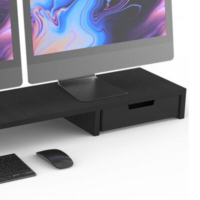 Eyes 9 Dual AIO Wireless Charging and Hub Station Dual Monitor Stand Black - 1