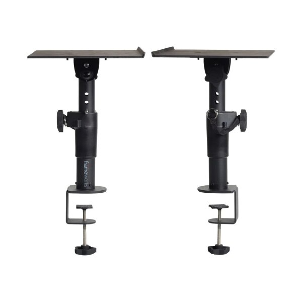 Frameworks Clamp-On Çiftli Masaüstü Hoparlör Standı | GFWSPKSTMNDSKCMP - 1