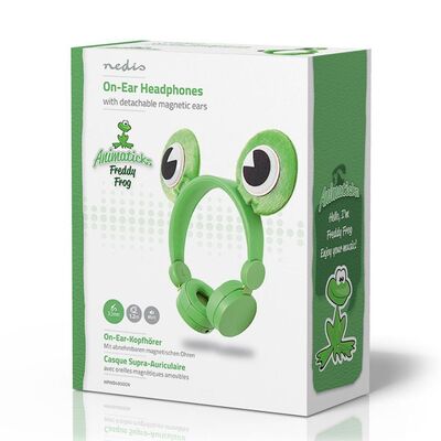 Freddy Frog Animaticks Yeşil Çıkarılabilir Aksesuarlı Kulak Üstü Çocuk Kulaklığı - 4