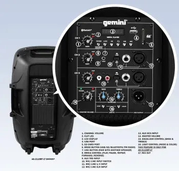 AS-2115BT | Aktif 15 İnç Bluetooth Hoparlör - 3
