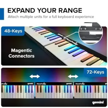 GPP-101 Genişletilebilir 24-Tuş Bluetooth MIDI Klavye - 3