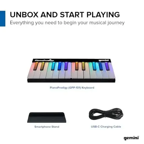 GPP-101 Genişletilebilir 24-Tuş Bluetooth MIDI Klavye - 4