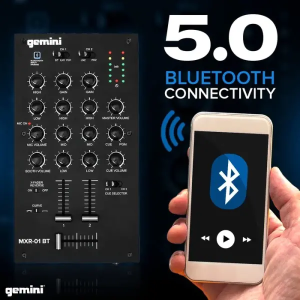MXR-01BT 2-Kanal Bluetooth Destekli DJ Mikser - 5