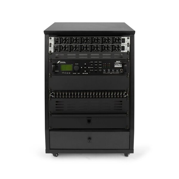 Frameworks Elite Angled Studio Rack – 12U BLK | GFW-ELITESTUDIORK12-BLK - Gator Frameworks