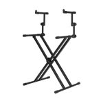 Black Çift Katlı X Tarzı Klavye Standı | GFW-KEY-5100X - 1