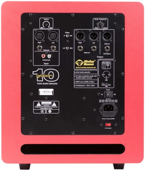 Gibbon 10 Profesyone Aktif Referans Subwoofer - Kırmızı (TEK) - 3