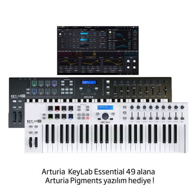 Keylab 49 Essential - ( Beyaz ) 49 tuş keyboard-controller + Soft Synth