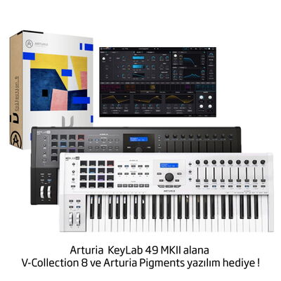Keylab 49 MKII - Beyaz - V-Collection ile Pigments HEDİYE