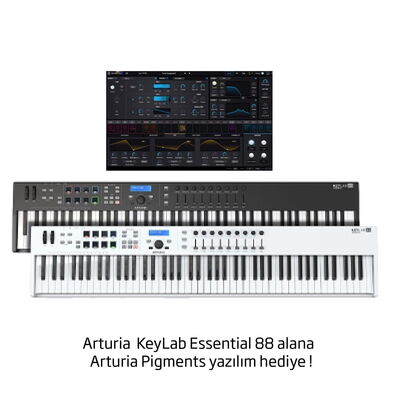 KeyLab Essential 88 Midi Klavye (BEYAZ) + Arturia Pigments - 1