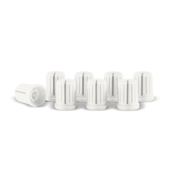 Knob Cap Set White (Set of 8) - 1