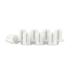 Knob Cap Set White (Set of 8) - 1
