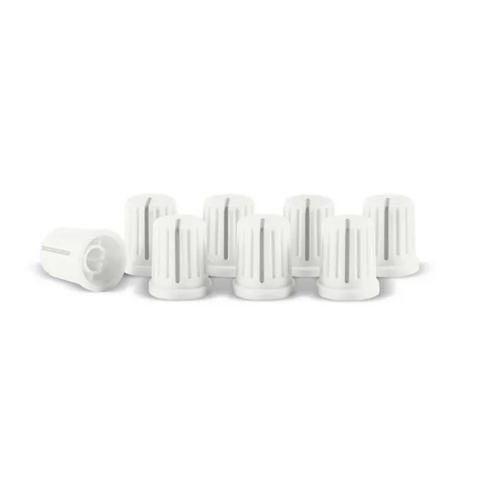 Knob Cap Set White (Set of 8) - 1