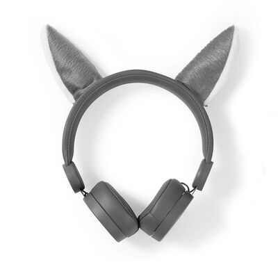 Animaticks Willy Wolf Gri Çıkarılabilir Aksesuarlı Kulak Üstü Çocuk Kulaklığı - 1