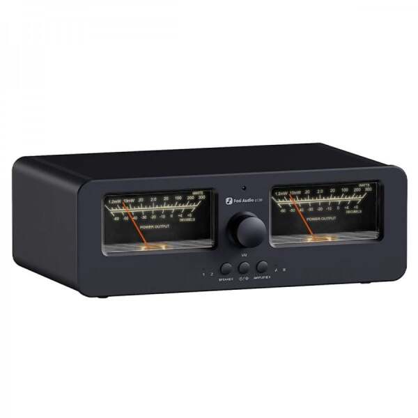 LC30 Audio Selector Switch for Amplifiers / Speakers Black Vu-meter | Black - 1