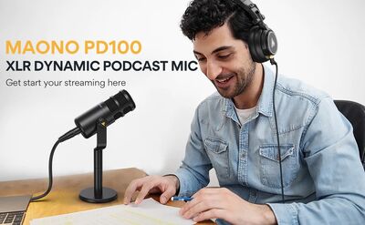 Maono PD100 Dinamik Yayıncı/Stüdyo Mikrofonu - 10