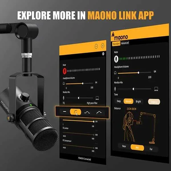 Maono PD400X USB/XLR Dinamik Mikrofon - 5