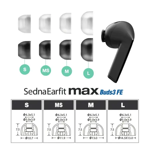 MAX Buds 3 FE Smoky Black (L) 1 Çift - 3