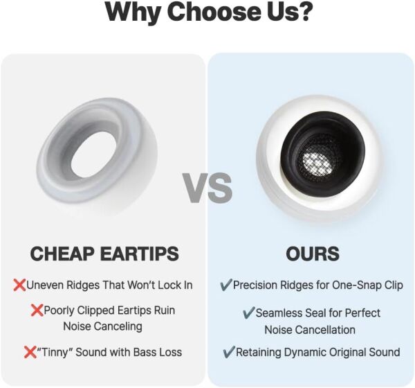 MAX for Airpods Pro 1 & 2 (S/MS/M) 3 Çift - 3