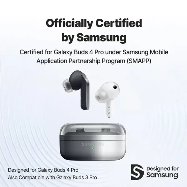 MAX for Galaxy Buds 4 Pro Phantom Black (S/MS/M) 3 Çift - 2