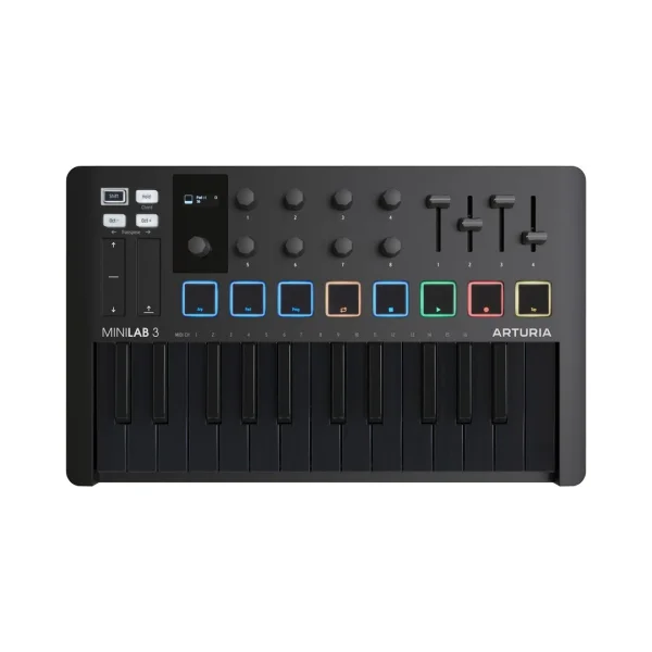MiniLab 3 Deep Black - 25 Tuş MIDI Klavye - 1
