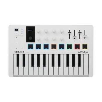MiniLab 3 White - 25 Tuş MIDI Klavye - Arturia