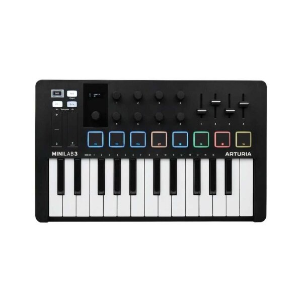 MiniLab 3 Black - 25 Tuş MIDI Klavye - 1